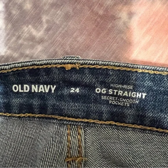 OLD NAVY OG STRAIGHT HIGH WAIST JEAN SHORTS PLUS SZ 24W - Picture 7 of 11